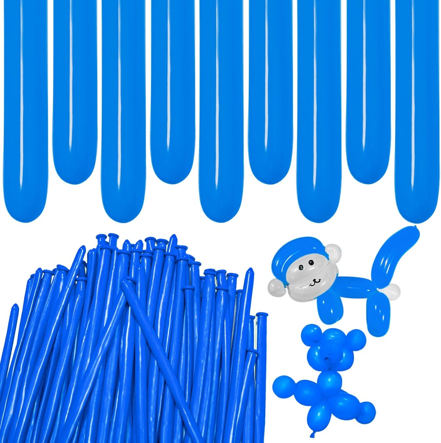 260 Balloons Clear, Thickening Long Balloons for Tying Arch, Twisting Latex Animals Magic Modeling Skinny Birthday Balloon for Kid‘s Party Wedding Decoartion Supply 100pcs
