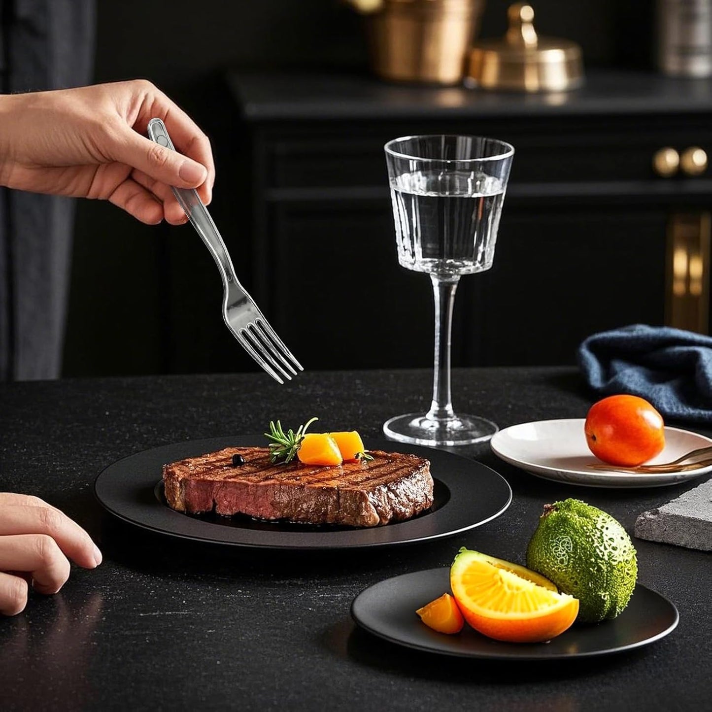 SACATR 1000 Count Plastic Forks Heavy Duty, Plastic Silverware Clear Forks, Premium Disposable Forks Bulk, BPA-Free, Heat Resistant, Suitable for Parties, Events and Everyday Use
