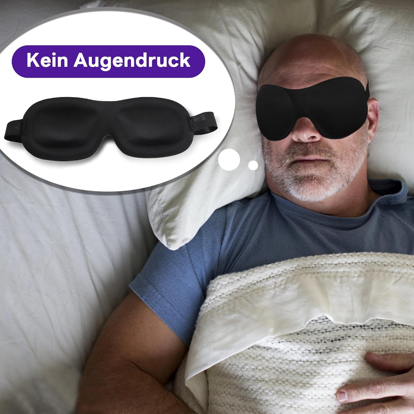 SkiBeau Cute 3D Sleeping Eye Mask Funny Blindfold 2 Pack Travel Sleep Masks Super Soft Weird Eye Cover for Men Women and Kids