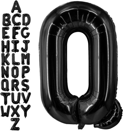 40 Inch Black Letter A Balloons, DIY Phrase Foil Alphabet Letter A Balloons DIY Word A Banner for Birthday Anniversary Celebration Graduation Party Supplies Decoration