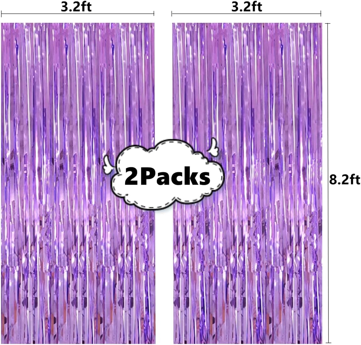 i-CHONY 2 Pcs 3.2ft x 8.2ft Champagne Gold Metallic Tinsel Foil Fringe Curtains Photo Booth Backdrop for Baby Shower Birthday Wedding Holiday Celebration Bachelorette Party Decorations
