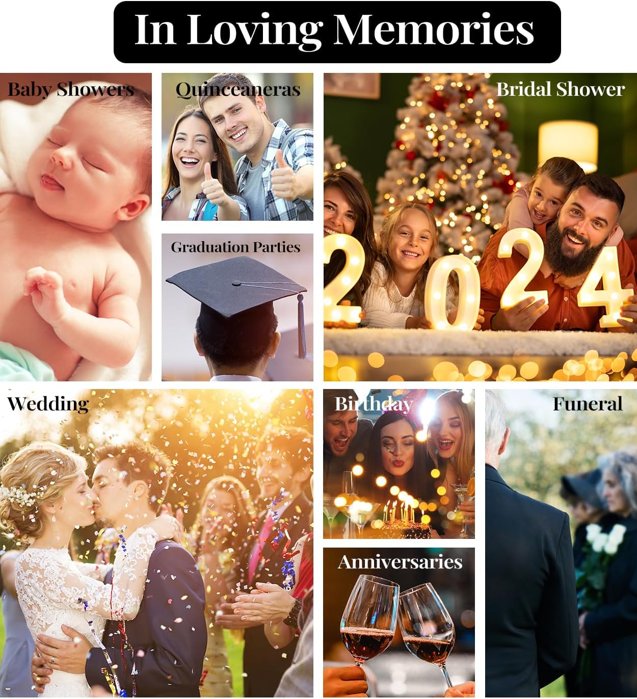 Lankaiva Wedding Guest Book, Guest Book Wedding Reception - Classic Baby Shower Guest Book, 100 Blank Pages for Bridal Shower Birthday Graduation Sign in and Photos, Beige