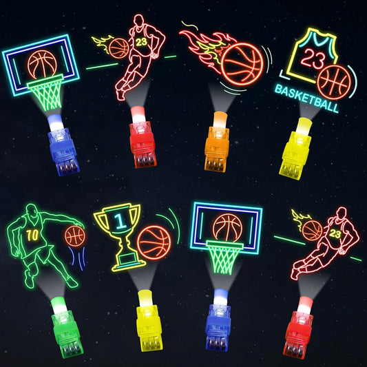 36Pcs Basketball Themed LED Finger Lights Basketball Party Favors Glow in the Dark Light Up Finger Lights Sport Themed Toys Bulk for Kids Sport Birthday Goodie Bags Stuffers Classroom Prizes Gifts
