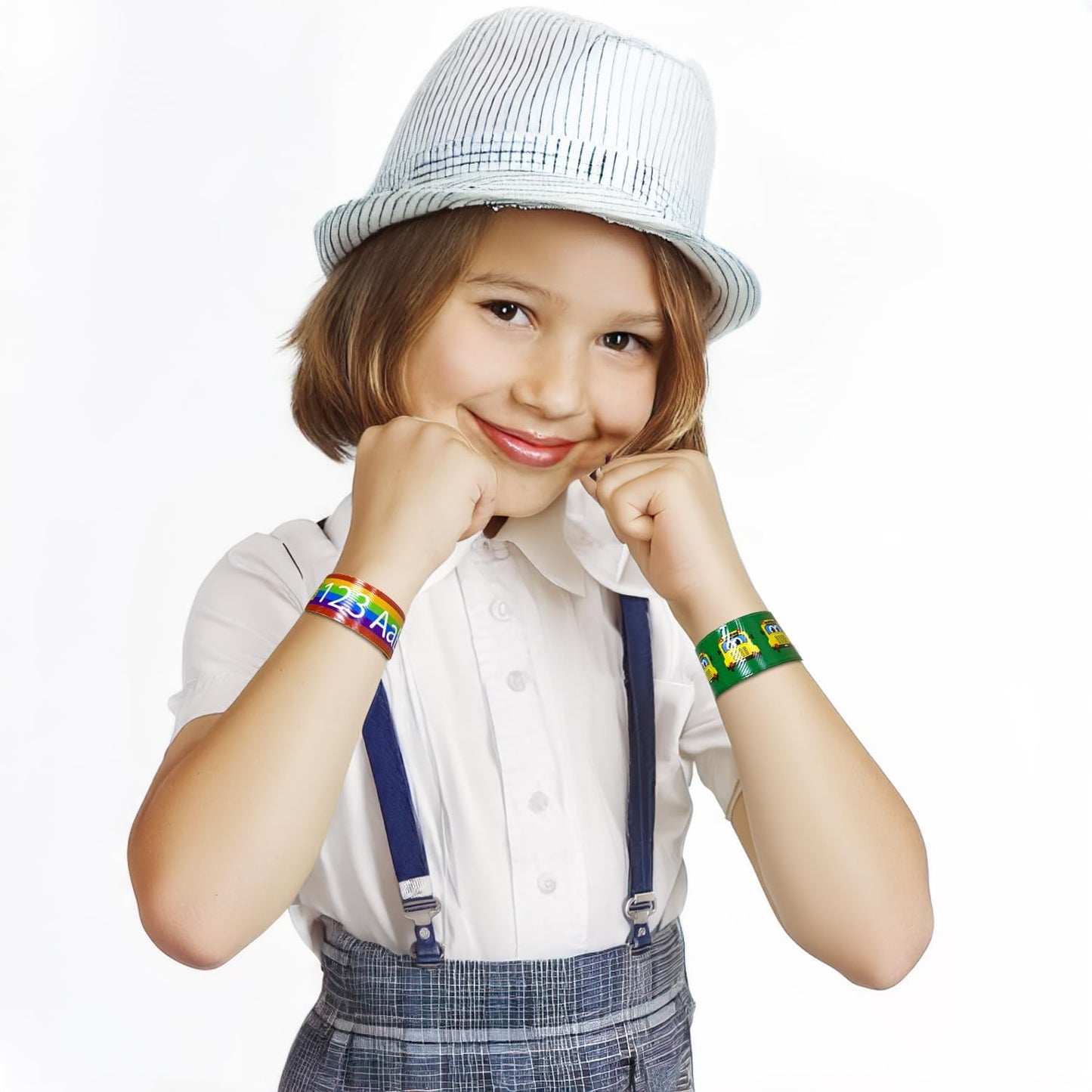 48 pcs 4th of July Slap Bracelets Toys, 4th of July Party Favors Supplies Patriotic Accessories Decorations