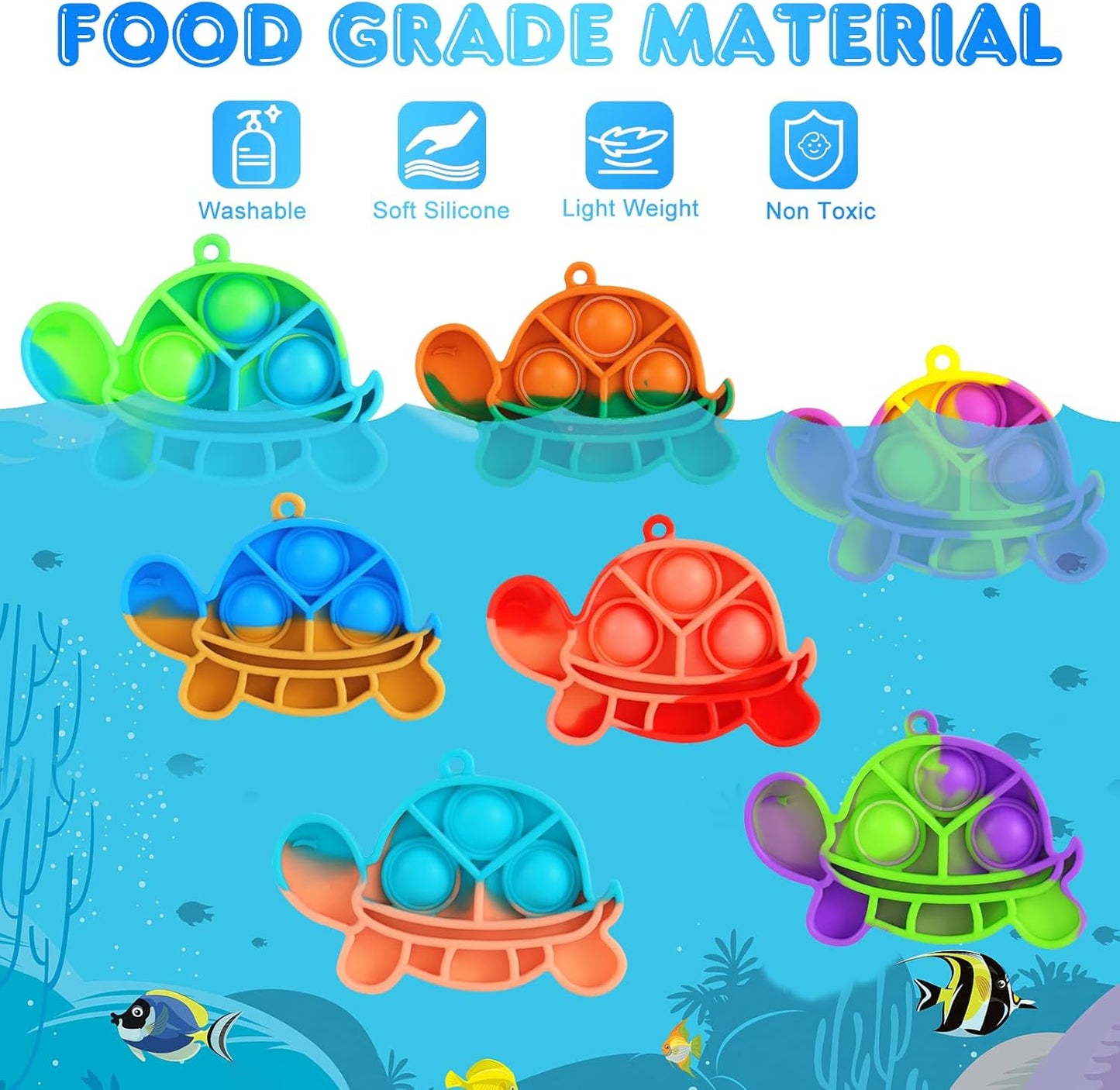 Pop Fidget Toys Bulk Its Party Favors for Kids 4-8 8-12 30 Pack Mini Pop Keychain It Small Fidgets for Classroom Prizes School End of Year Student Gifts from Teacher Birthday Goodie Bag Stuffers