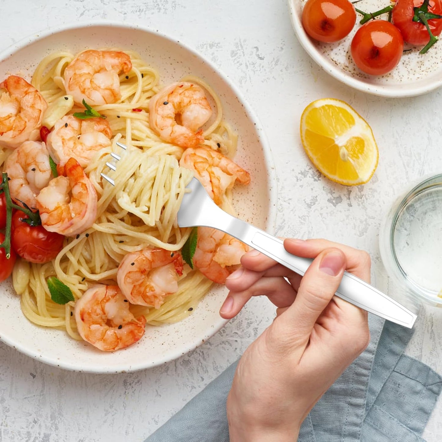 Dealusy 300 Count Extra Heavy Duty Clear Plastic Silverware, 100 Forks, 100 Spoons, 100 Knives, BPA-Free, Heat Resistant, Disposable Plastic Utensils Set, Plastic Cutlery Set, Plasticware Bulk
