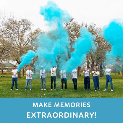 Gender Reveal Powder Smoke Bombs Cannon Poppers | 3 Pink & 3 Blue Poppers | Biodegradable | Alternative to Gender Reveal Smoke Bombs Extinguisher | Gender Reveal Party Decorations | TUR Party Supplies