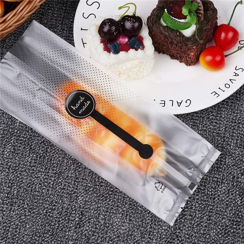 Self Adhesive Cookie Cellophane Treat Bags with Seal 4x4 Inches, 4 Mils Self Sealing Resealable Plastic Packaging Bags with Thank You Labels for Gift Giving Party Favor Bakery Candy Chocolate 100 Pcs