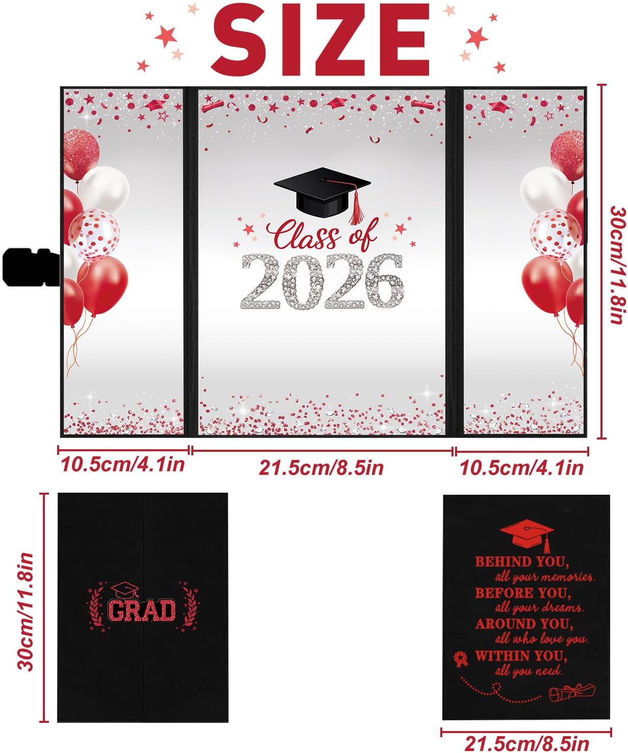 QIYANPAX Graduation Guest Book 2026, Blue and Gold Graduation Decorations Class of 2026, Graduation Signature Book, Congrats Grad Guest Book Alternative, Unique Graduation Gifts