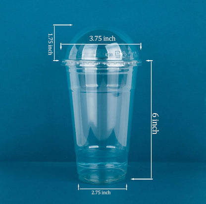 Golden Apple Cup series, 9oz Clear Plastic cups with Flat lids no hole 50sets