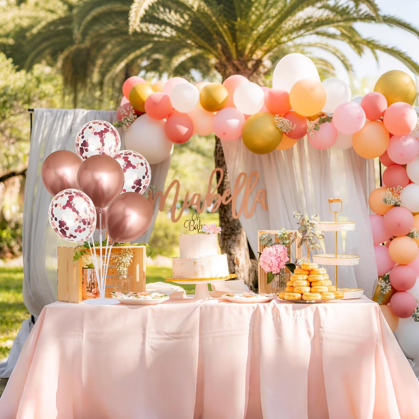 4 Set Balloon Stand Kit for Table Centerpieces With Balloon and Base Party Decorations for Birthday Wedding Retirement Graduation Baby Shower (Navy Silver)