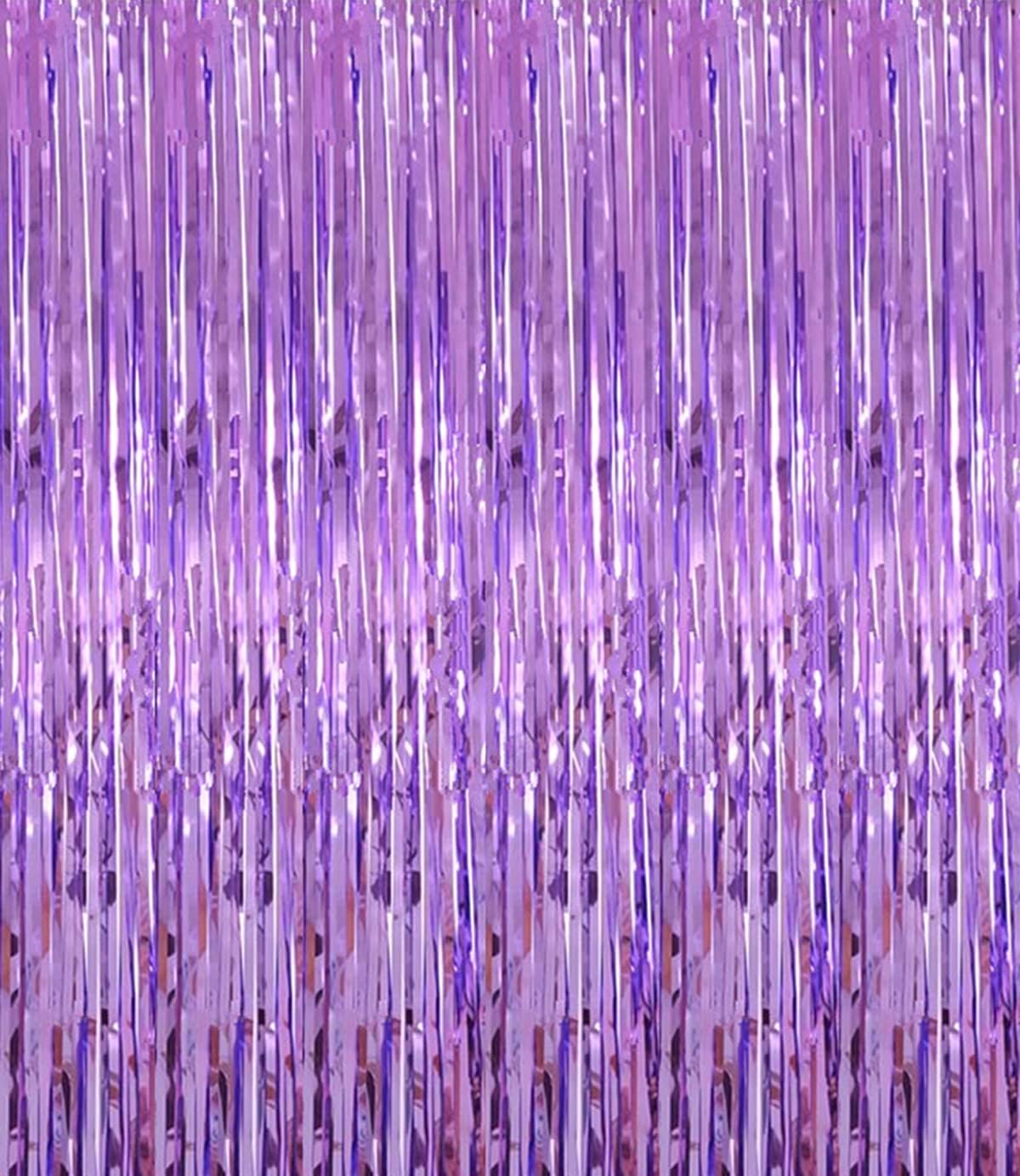 i-CHONY 2 Pcs 3.2ft x 8.2ft Champagne Gold Metallic Tinsel Foil Fringe Curtains Photo Booth Backdrop for Baby Shower Birthday Wedding Holiday Celebration Bachelorette Party Decorations