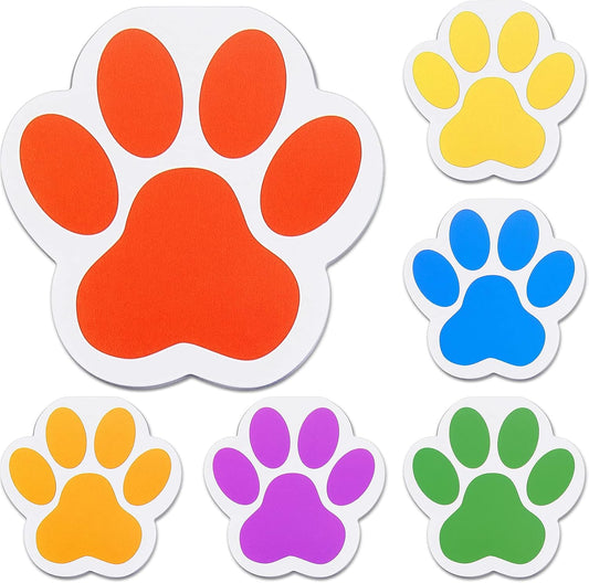 Chinco 24 Pcs Dog Party Favors Dog Notebook Paw Print Note Puppy Paw Pads Colorful Notepads Gift Filled for Animal Lovers Kids School Classroom Birthday Supplies 6 Colors