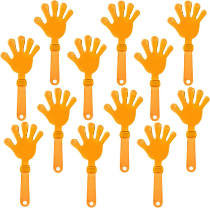 12 Pieces Black Hand Clappers 7.5 Inch Clappers Noisemakers Noise Makers Party Favors Plastic Party Clapper for Sporting Events Cheers Ball Dance Basketball Football Noisemakers（Black）