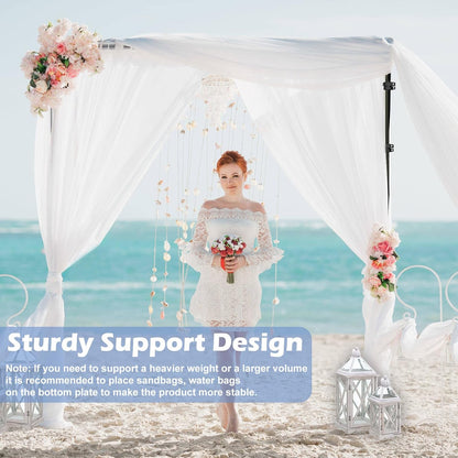 TOCRETOARE Heavy Duty Backdrop Stand, 10x10ft Pipe and Drape Backdrop Stand Kit with Adjustable Telescopic Poles Frame and Metal Base, Background Holder for Parties Wedding Birthday Photography Capacity of up to 22 lbs