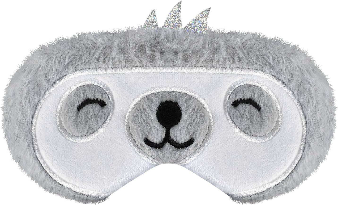Christmas Reindeer Sleep Mask Cute Antler Eye Masks Sleeping Soft Plush Cartoon Blindfold Funny Animal Eye Cover Xmas Presents for Women Men (Xmas Reindeer,Brown)