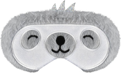 Christmas Reindeer Sleep Mask Cute Antler Eye Masks Sleeping Soft Plush Cartoon Blindfold Funny Animal Eye Cover Xmas Presents for Women Men (Xmas Reindeer,Brown)