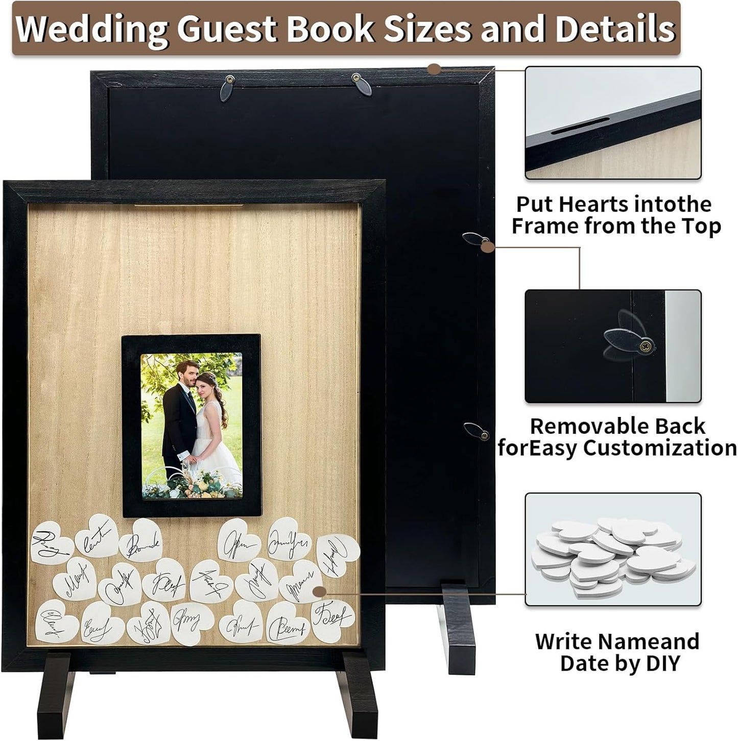 Wedding Guest Book Alternative, Guestbook For Wedding, Wedding Guest Book Alternative, Wedding Guest Book, Baby Shower Registry, Anniversary, Registry Wedding Registry, Funeral, Memories, Black