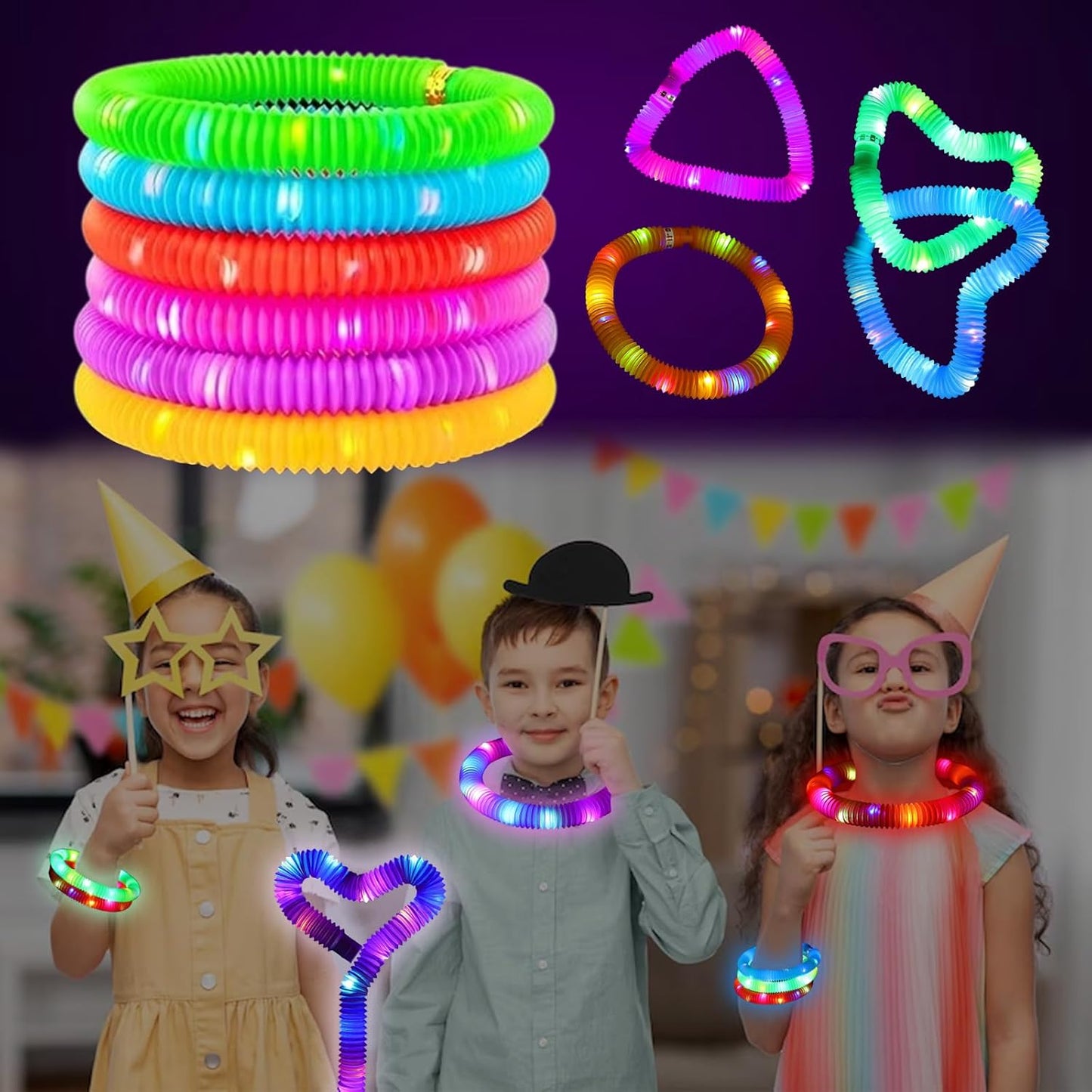 Orange 12PCS Glow Sticks Stocking Stuffers Party Favors-Glow in The Dark Party Supplies for Kids and Adults, Perfect for Festivals, Birthday Parties, Raves, Concerts, and Camping Decorations
