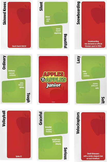 Mattel Games Apples to Apples Junior, The Game of Crazy Comparisons, Board Game with 504 Cards, Family Party Game Especially for Kids, Gift for Kid, Teen & Family Game Night Ages 9 Years & Older