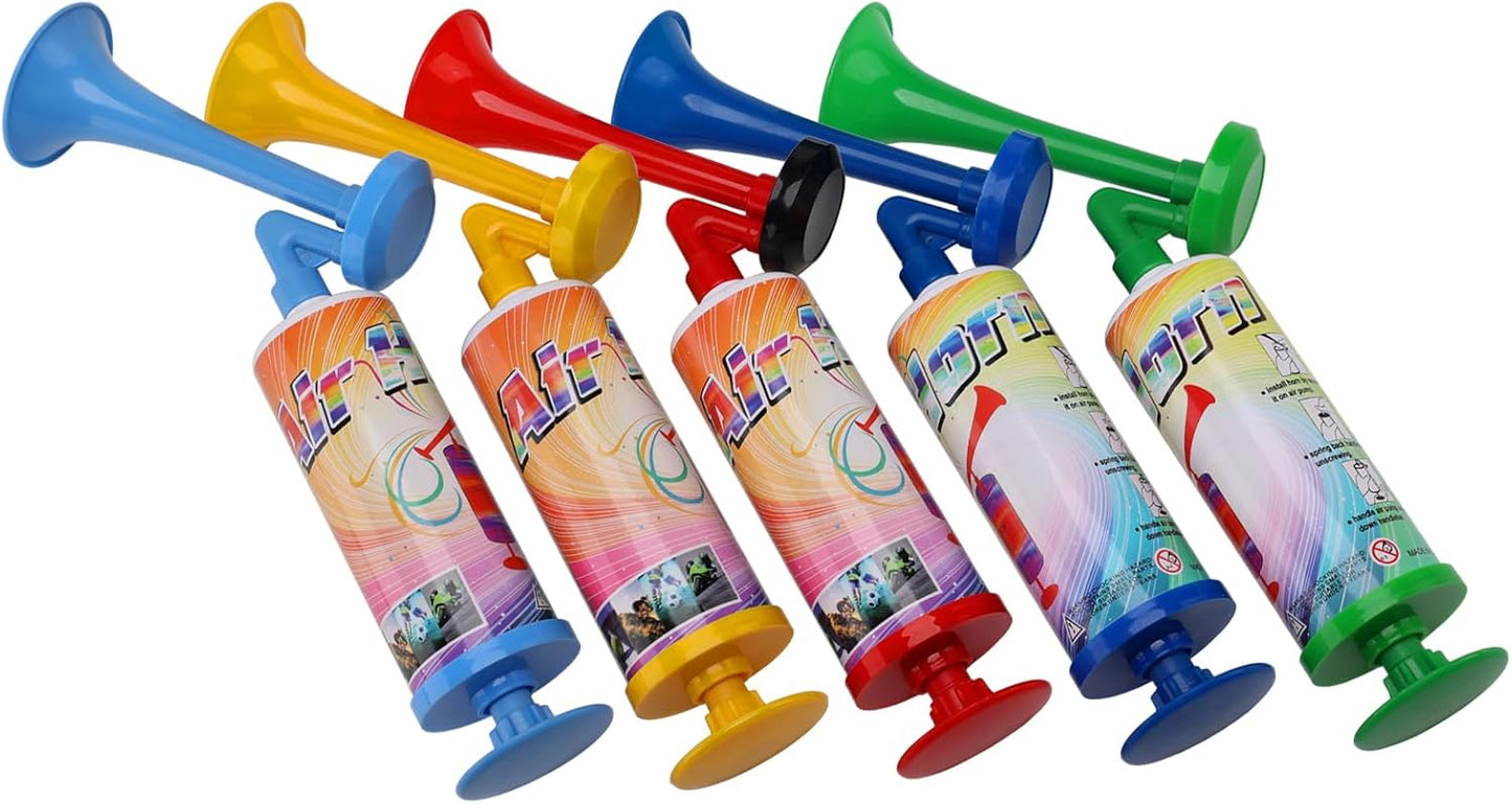 Noise Makers Prank Kit, Set of 2 Mini Air Horns, Loud Sound Non-Toxic Party Horns for Children, Fun Birthday Party Favors and Goodie Bag Fillers for Kids (Mini handheld air horn 2pcs)