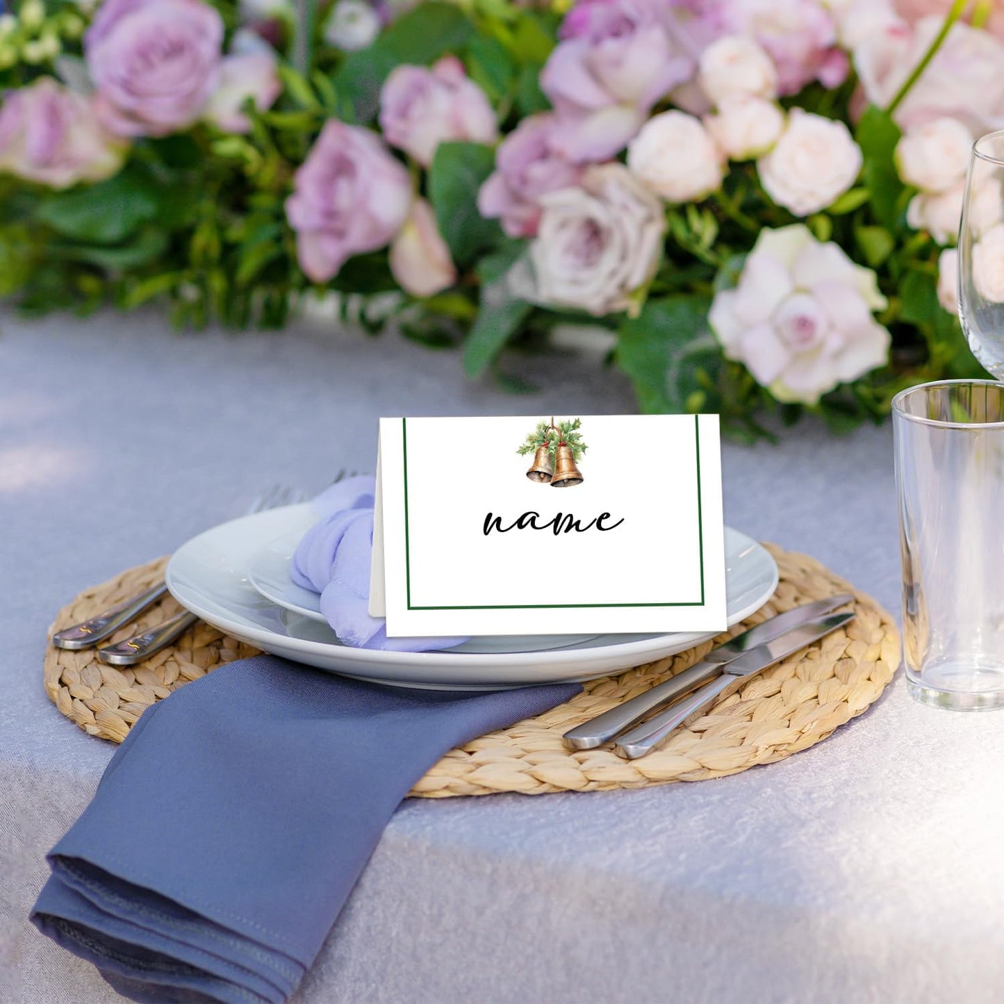 Boho Floral Place Cards for Table Setting, Wedding Placecards, Tent Cards Decor For Bridal Shower Anniversary Party Decorations, 25 Pack Baby Shower Food Name Card, 2 x 3.5" /001