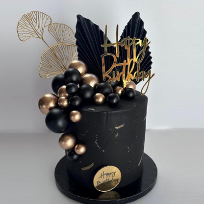 Blue White Gold Balls Cake Toppers Balls Birthday Cake Decorations for Birthday Boho Wedding Baby Shower Party Decoration (Blue White Gold)