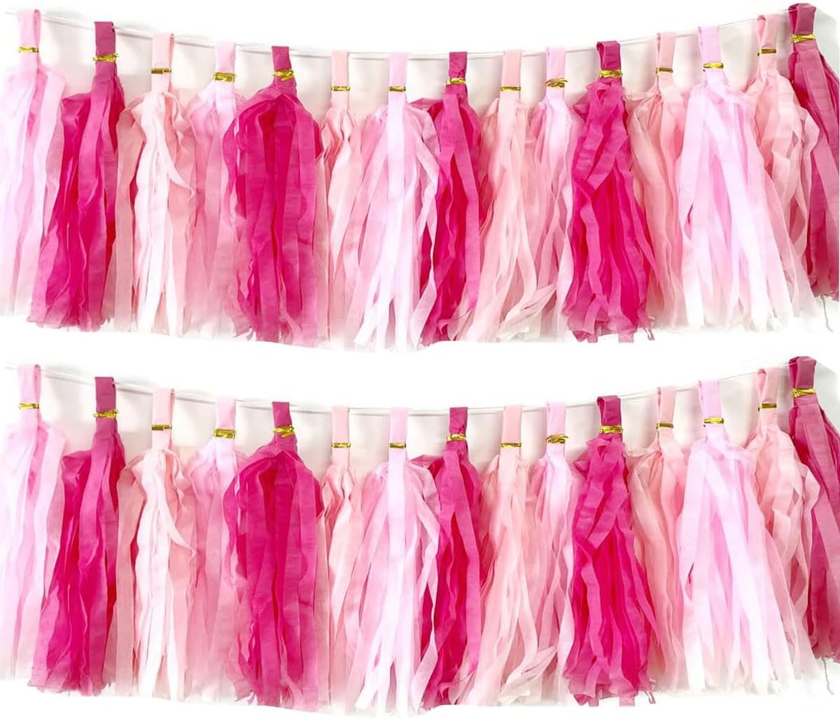 30pcs Paper Tassels Garland Banner Tissue Paper Tassel DIY Hanging Paper Decorations Party Tassel Garland Decor Baby Shower Nursery Wedding Festival Baby Shower Decoration(30, White)