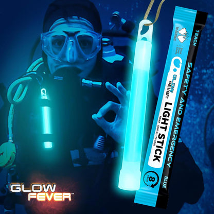Glow Fever Emergency Safety Military Grade Glow Sticks, 30pcs 6'' Lightsticks, Light Up Ultra Bright with 12 Hours Duration. for Hiking Party Camping Blackouts Hurricane Shelter Survival Kit (Yellow)