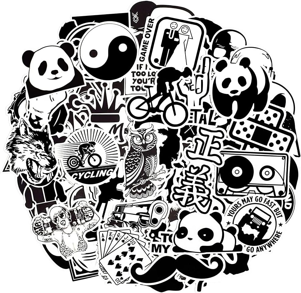 QTL Neon Stickers for Teens & Students Prizes, Waterproof Vinyl Party Favor Stickers, School Rewards, Water Bottle and Laptop, 50PCS - Colors A