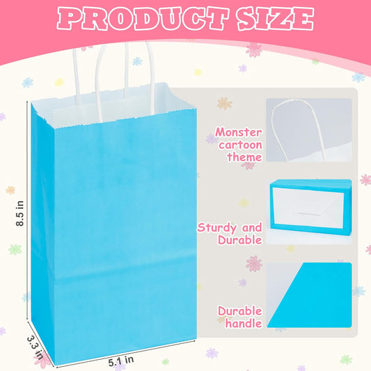 Tlpmsk 36Pack Gift Bags with Handles,5.1×3.3×8.5 Inch Kraft Paper Bags Bulk,Multi-color Party Favor Bags for Shopping,Mother's Day,Wedding,Birthday,Goodies