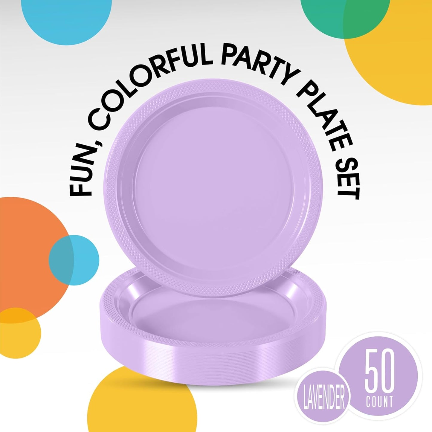 Exquisite Party Solids Red Plastic Plates For Party Supplies 10" Red Disposable Plates Heavy Duty 50 Pcs Plastic Dinnerware Sets Heavy Duty 350 GSM Disposable Dinnerware Set