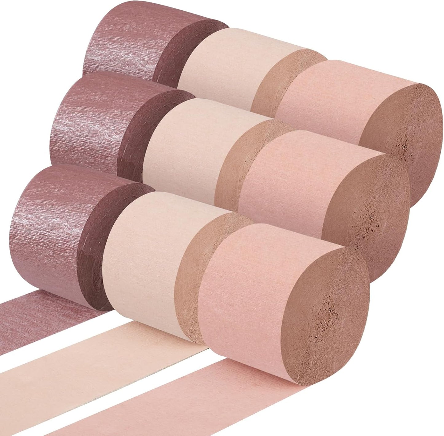 Pastel Crepe Paper Streamers 9 Rolls 738ft,Fancy Streamers Party Decorations for Birthday Mother's Day Wedding Holiday Decorations DIY Gift Wrapping, 1.77 Inch x 82 Ft/Roll