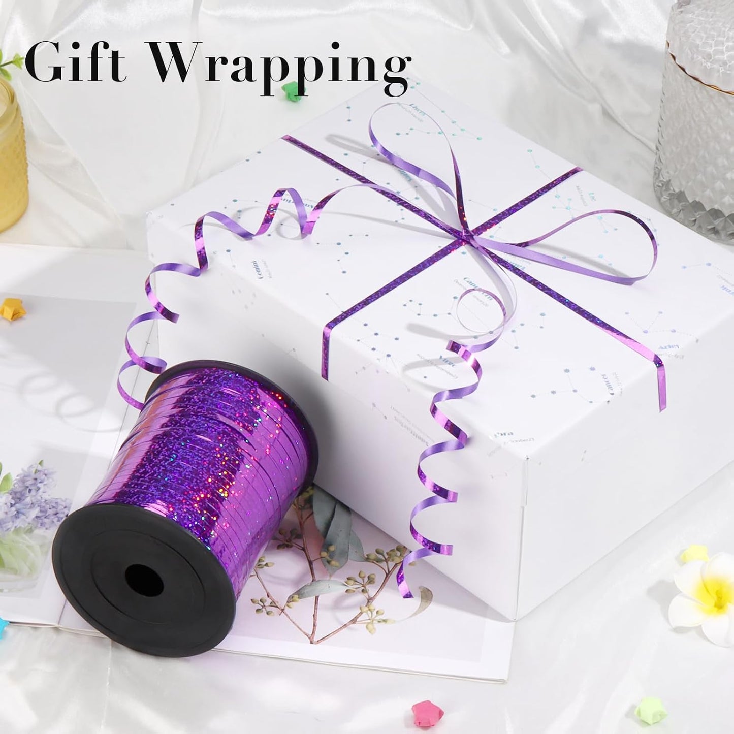 Rose Gold Curling Ribbon - 500 Yard Shiny Metallic Curling Ribbon for Gift Wrapping, Balloons, Birthdays & Parties