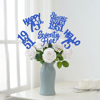 15 PCS 50th Birthday Centerpiece Sticks Fifty Happy 50th Straight Outta 1976 Table Flower Centerpieces Sticks Cheers to 50 Floral Decorations for 50th Birthday Party Centerpieces Supplies Black