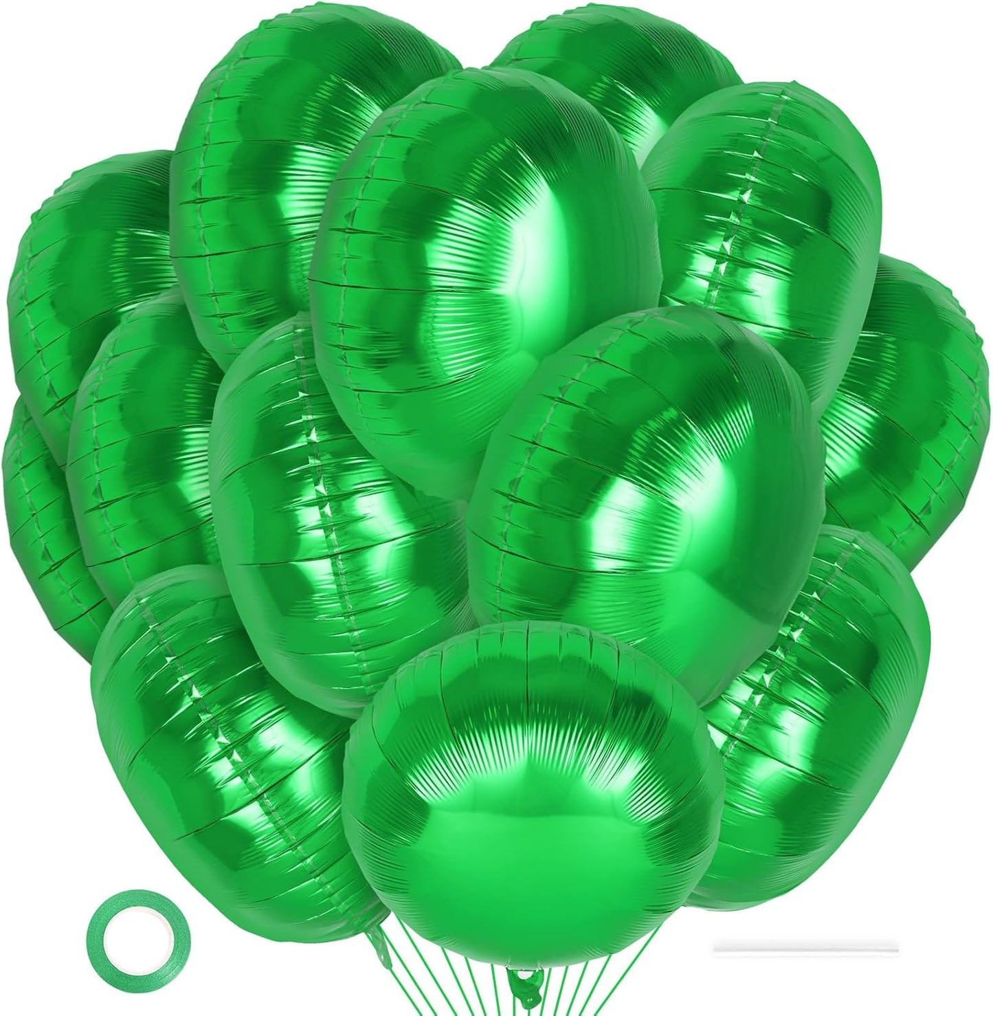 20 Pcs Black Round Shaped Balloons,18 Inch Round Foil Balloon,Giant Round Mylar Balloon Helium Balloons for Birthday Party Baby Shower Wedding Decorations (Black)