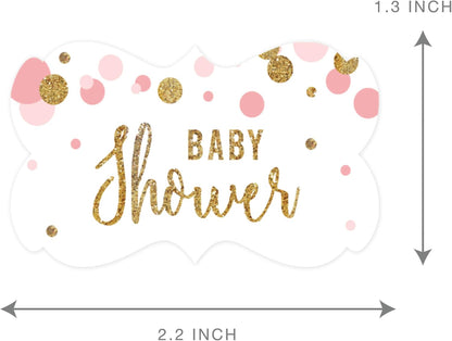 Andaz Press Blush Pink Gold Glitter Girl Baby Shower, Printable Table Tent Place Cards, 20-Pack, Seat Placement Cards Blank Place Cards For Table Settings Name Cards for Wedding, Graduation Food Cards - Colors A