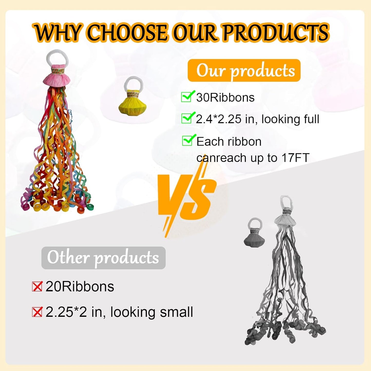 12Pack Hand throw Streamer Poppers 6 Color Mix No Mess Confetti Poppers，Party Poppers No Mess Streamers Easy to Clean Ideal for Celebrations Birthday and Festival