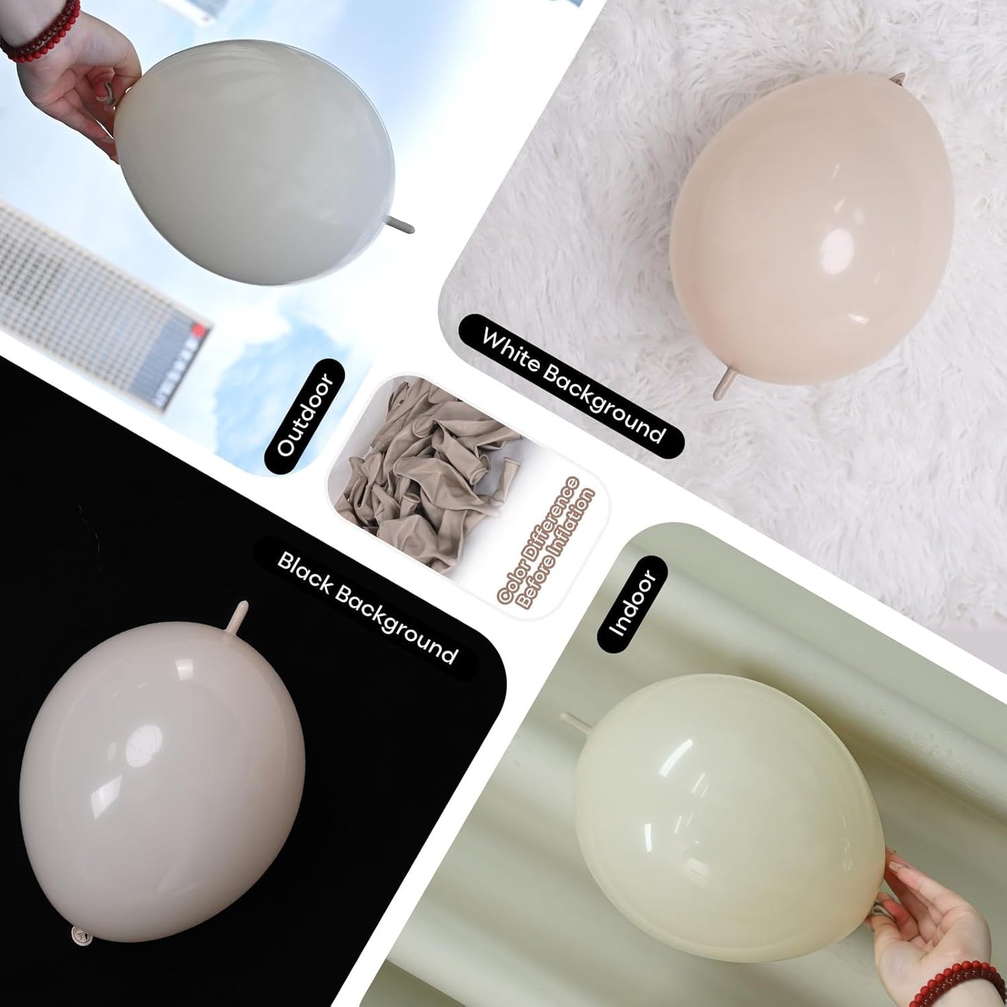 Gold Quick Link Balloons, 60PCS Linking for Balloon Wall Arch Chains, 6inch Linkable for Wedding Birthday Baby Shower Engagement Graduation Party Decorations