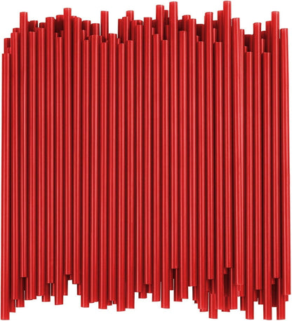 7.75" Plastic Straws (500 Count), Disposable Straws - Made For Standard 16oz Glass (Black)
