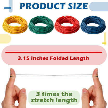 LemonRoad 200 Pcs Black Rubber Bands for Balloon Arch Elastic Tying Bands for Balloon Garland Background Curtain Decoration Fixing and Connecting 3.15 Inch Folded Length