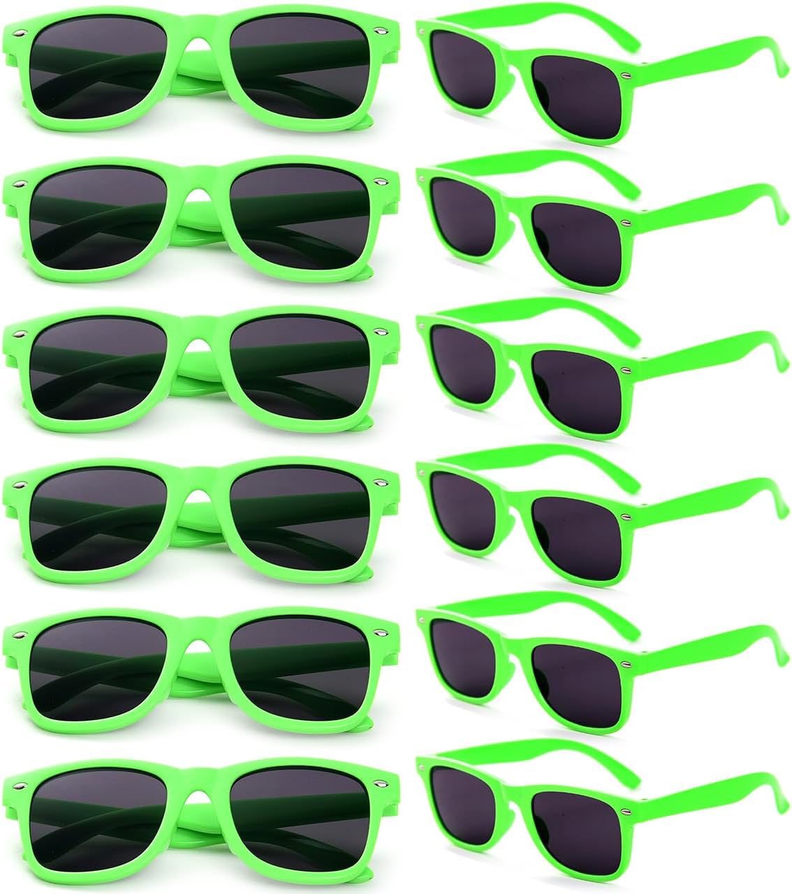Party Sunglasses Bulk - Adult Retro Plastic Pack of 12 Vintage Sunglasses for Men Women - Party Favors