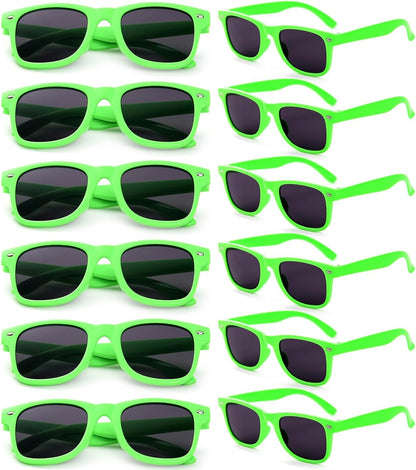 Party Sunglasses Bulk - Adult Retro Plastic Pack of 12 Vintage Sunglasses for Men Women - Party Favors