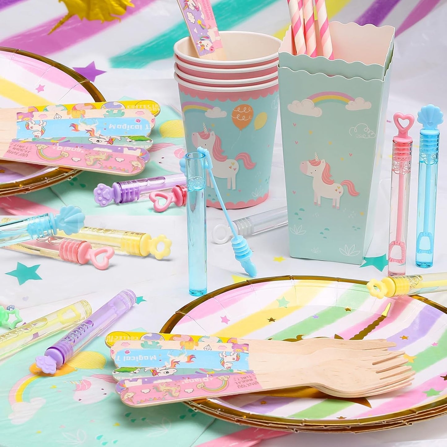 Bubble Party Favors for Kid, 30 Pack Mini Bubbles Bulk with Gift Box, Pastel Bubble Wand Sticks Toy for Party Supplies, Birthday, Wedding Decorations, Goody Bag Fillers Stuffers, Carnival Prizes