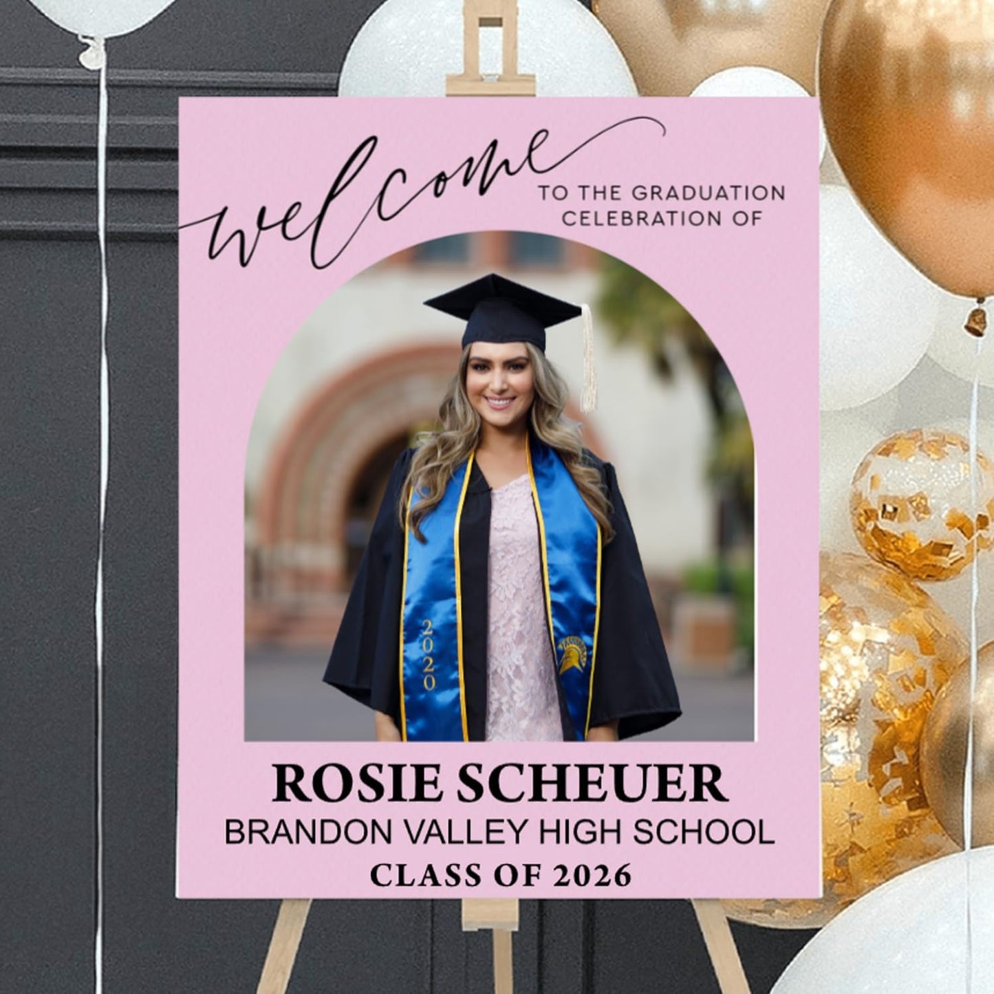 Graduation Party Welcome Sign, Photo Graduation Poster, Graduation Decorations, Grad Party Sign, Grad Welcome Sign, Graduation gift for best friend, Graduation gift for daughter, sister, brother - 1