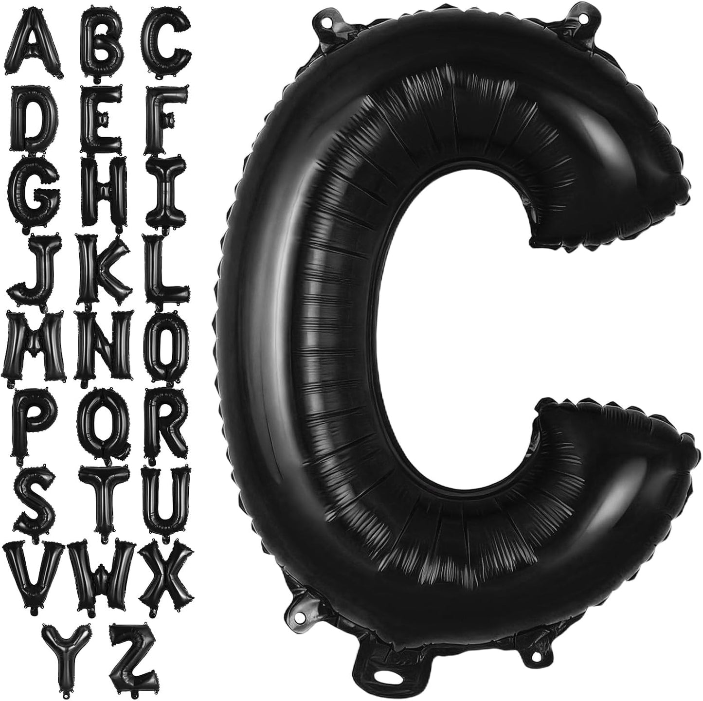 Black Letter A Balloons, 40 Inch Large Foil Letter Balloons, Custom Phrase Balloon for Birthday Party Wedding Anniversary Decoration (Black A)