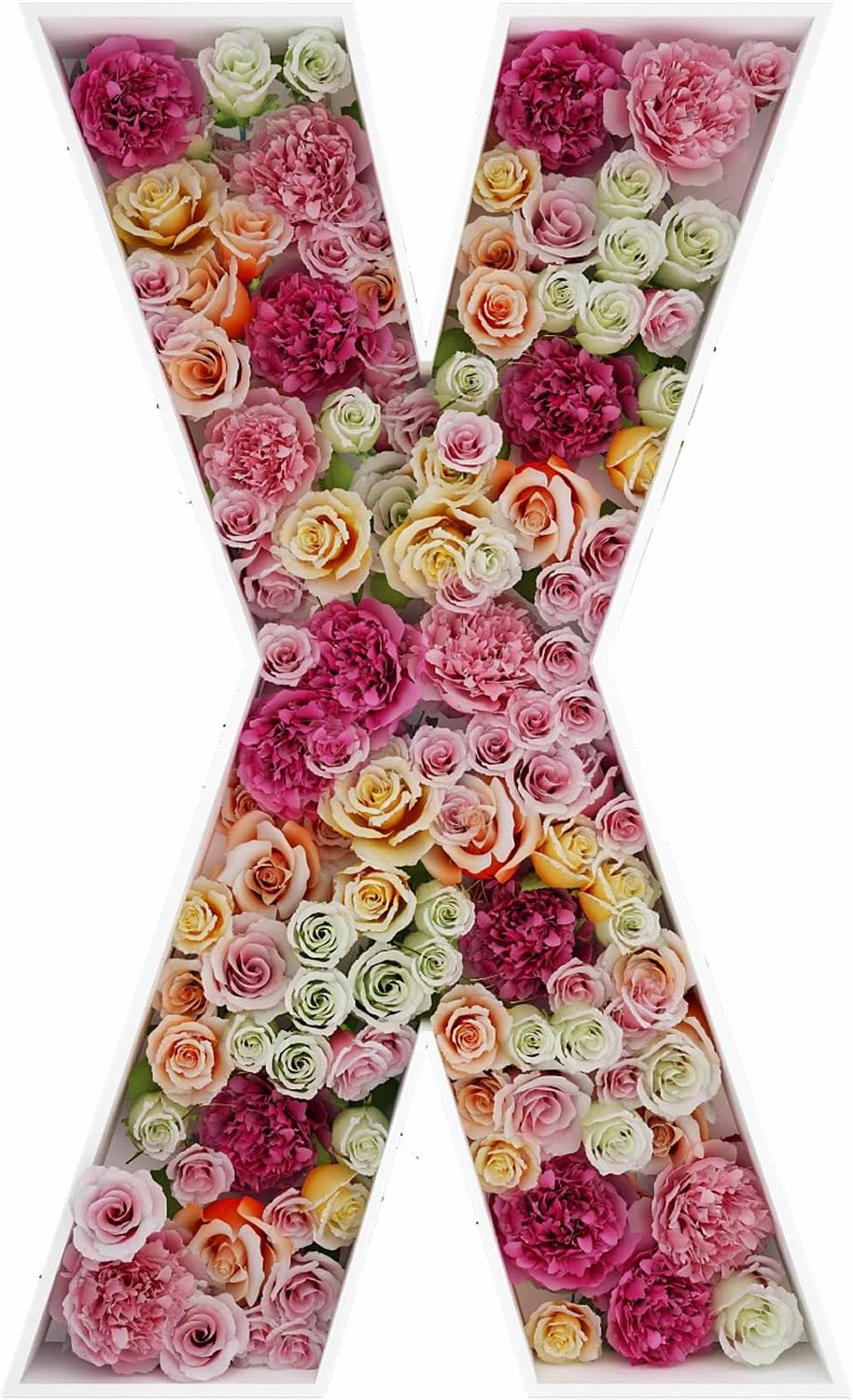 JW Passion - Premium Quality Made 3FT Tall Mosaic Balloon Frame Big Marquee Light Up Letters DIY Kit for Birthday Party Wedding Backdrop Decor Letter A Pre-Cut Foam Board