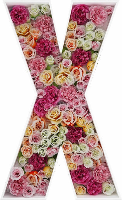 JW Passion - Premium Quality Made 3FT Tall Mosaic Balloon Frame Big Marquee Light Up Letters DIY Kit for Birthday Party Wedding Backdrop Decor Letter A Pre-Cut Foam Board
