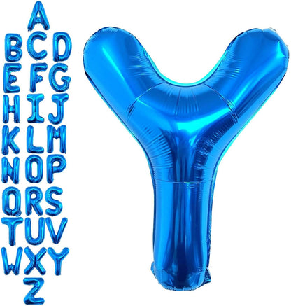 40 Inch Blue Letter A Balloons, DIY Phrase Foil Alphabet Letter A Balloons DIY Word A Banner for Birthday Anniversary Celebration Graduation Party Supplies Decoration