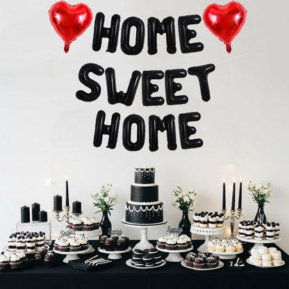 TONIFUL 16 Inch Cream White HOME SWEET HOME Letter Balloon,Decoraction for Housewarming, New Home Parties and Homecoming Celebrations,Ivory White Balloon Banner for Welcome Sign and Party Supplies